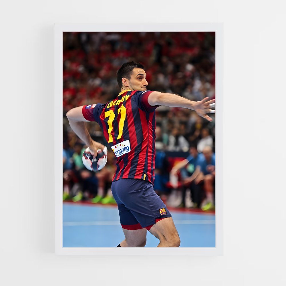 Poster Lancer Coloré – affiche Handball (vue 3)